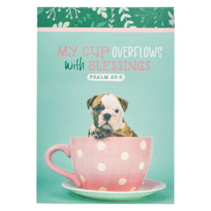 Notesik – My Cup Overflows Teal Puppy