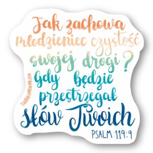 Naklejka – Psalm 119:9