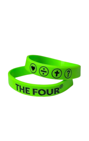 Opaska silikonowa The Four – zielona neon 15cm