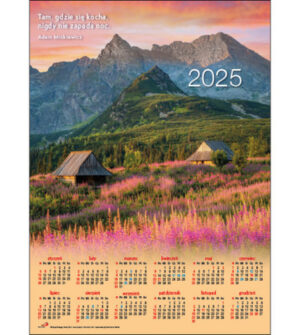 Kalendarz 2025 Plakatowy – średni – Tatry