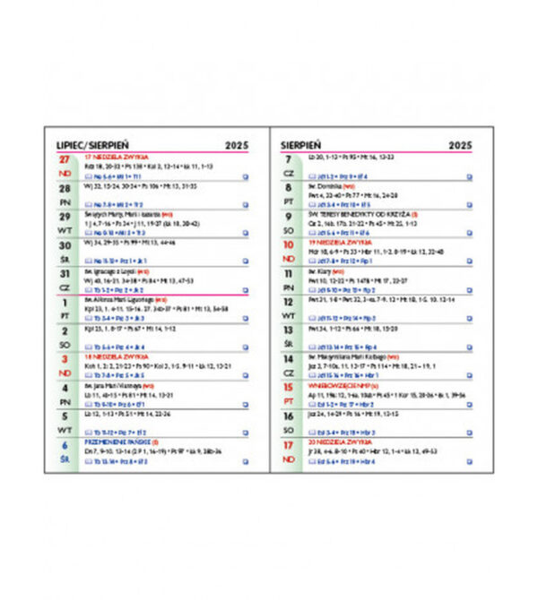 Kalendarz 2025 – biblijny