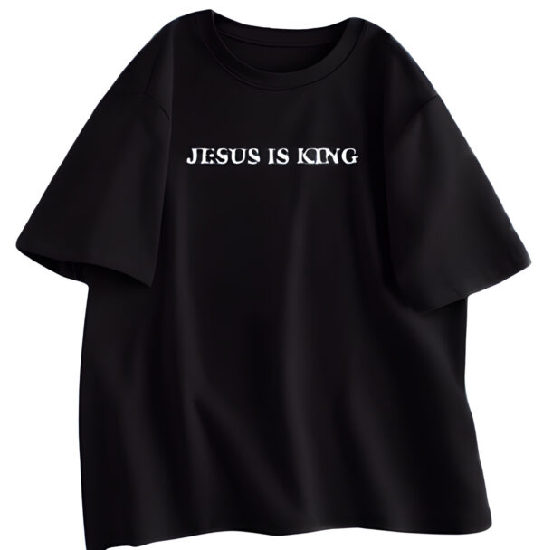 Koszulka - JESUS IS KING - L - czarna