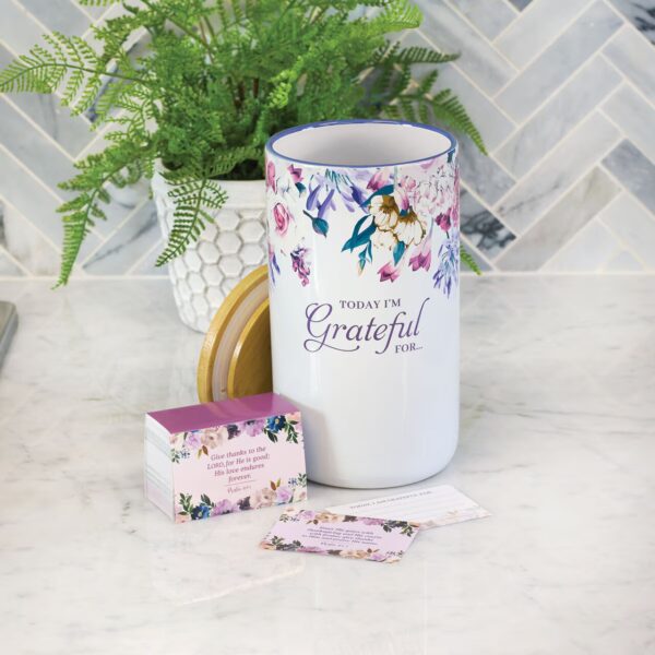 Ceramiczny słoik z kartami – Grateful Purple