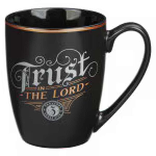 Kubek ceramiczny -Trust in the Lord Black