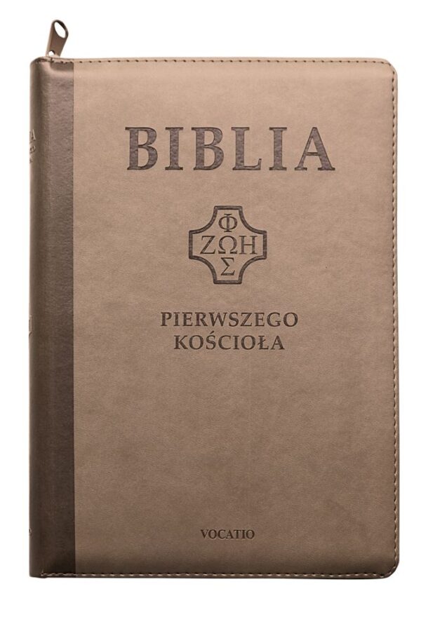 Biblia Pierwszego Kościoła – PU brązowa zamek wyc