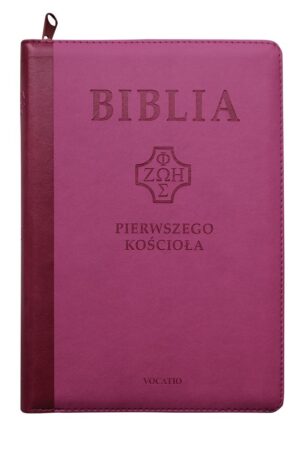 Biblia Pierwszego Kościoła – PU różowa zamek wyc