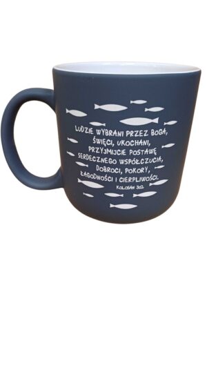 Kubek ceramiczny matowy – Ludzie wybrani – szary