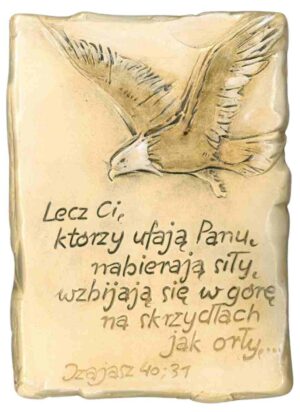 Płytka ceramiczna – Lecz Ci którzy – orzeł