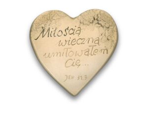 Płytka ceramiczna – Serce ozdobne – beż