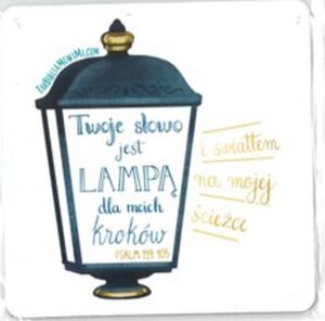 Podstawka korkowa – Psalm 119:105  Lampa
