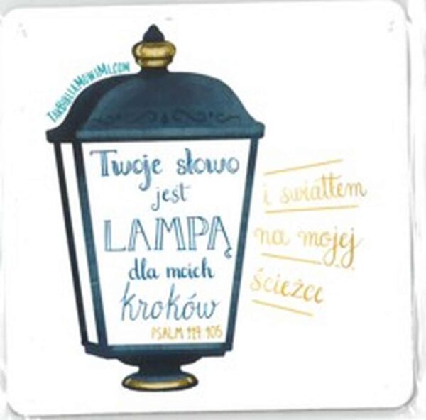 Podstawka korkowa – Psalm 119:105  Lampa