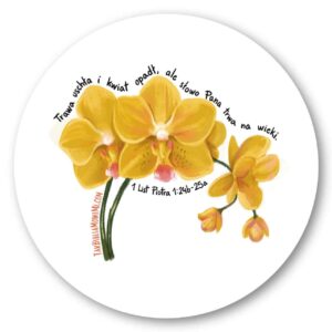 Podstawka okrągła korkowa – Orchidea
