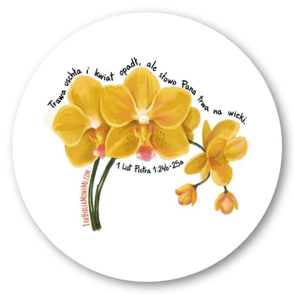 Podstawka okrągła korkowa – Orchidea