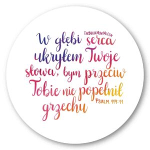 Podstawka okrągła korkowa – Psalm 119:11
