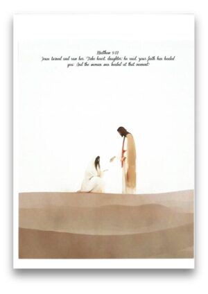 Plakat – Jesus turned and saw/  wym. 20,3x 25,3 cm
