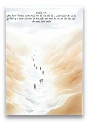 Plakat – Then Moses stretched/  wym. 20,3x 25,3 cm