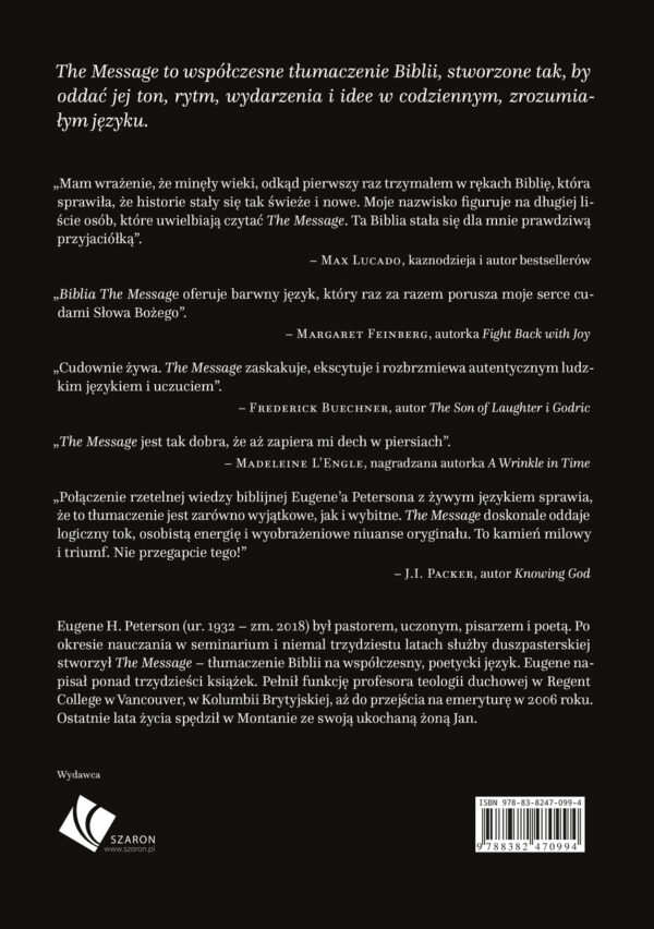 Biblia The Message - Ewangelia Marka