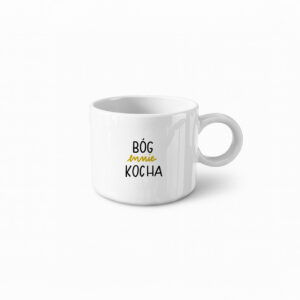 Kubek z cytatem – Bóg mnie kocha