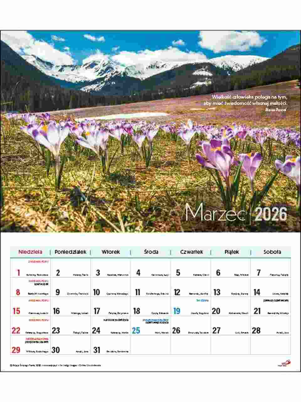 Kalendarz 2026 – Tatry Kalendarz 2026 – Tatry