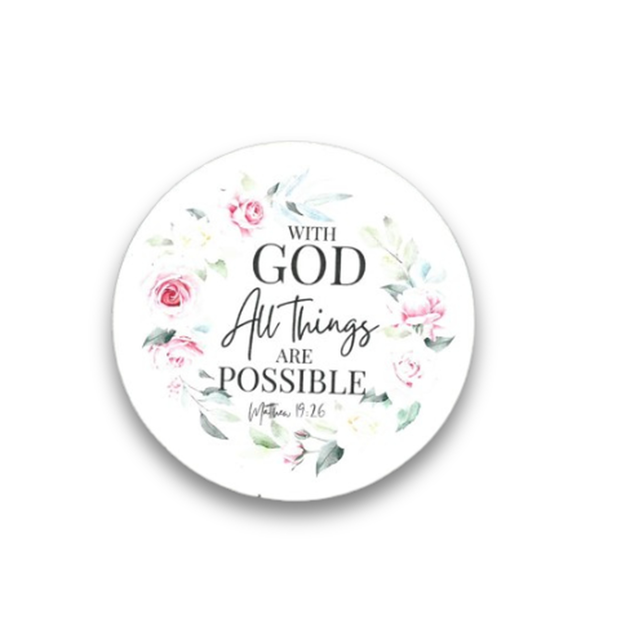 Podstawka drewniana angielska – With God all Podstawka drewniana angielska – With God all