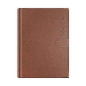 Terminarz – B6 LUX z zapinką 2026 – brązowy