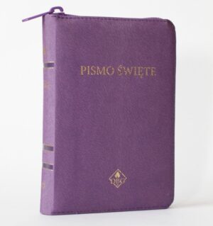 Biblia DBG – mała – PU zamek złocenia fiolet