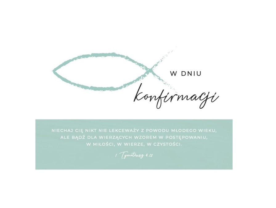 Karnet – W dniu konfirmacji – turkus 2/21 Karnet – W dniu konfirmacji – turkus 2/21