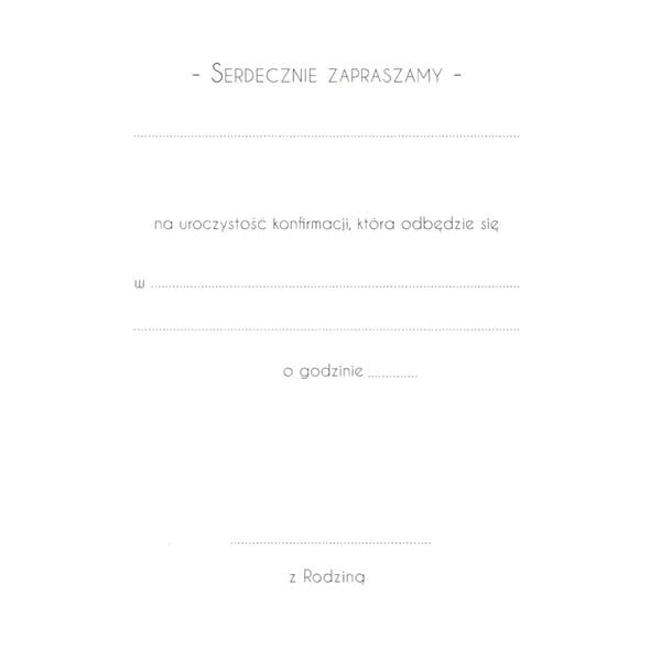 Karnet – Zaproszenie konfirmacja – kwiat oliwka Karnet – Zaproszenie konfirmacja – kwiat oliwka