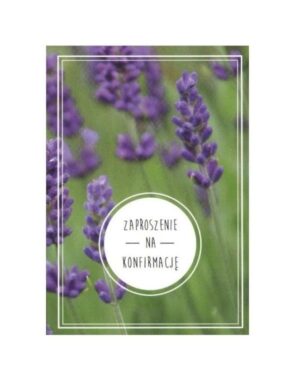 Karnet – Zaproszenie konfirmacja – lawenda