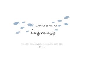 Karnet – Zaproszenie konfirmacja – niebieski 2/21B