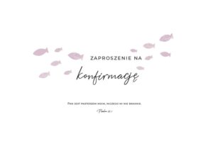 Karnet – Zaproszenie konfirmacja – różowy 3/21 C