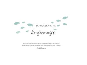 Karnet – Zaproszenie konfirmacja – turkus 1/21 A