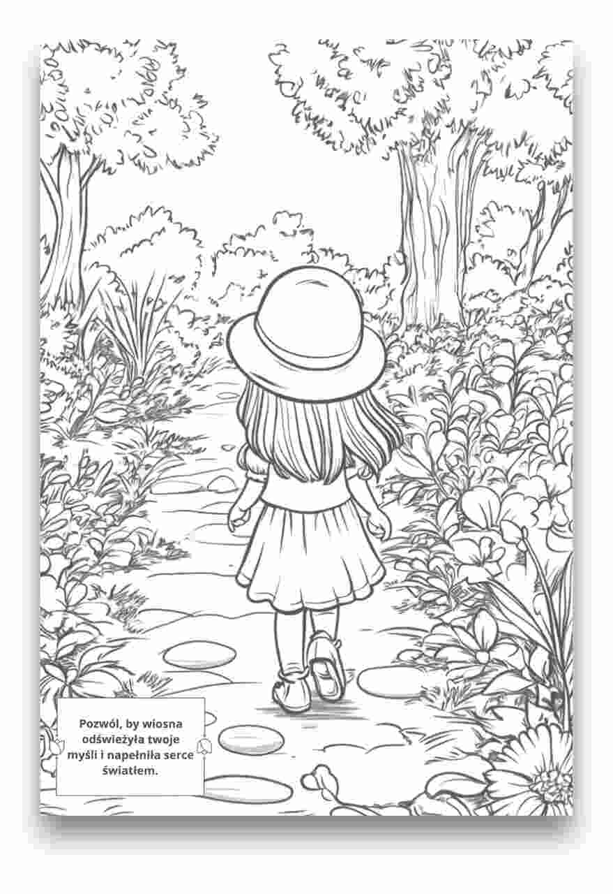 Kolorowanka – wiosna w moim ogrodzie Kolorowanka – wiosna w moim ogrodzie