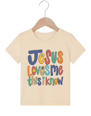 Koszulka dziecięca – rozmiar 110 – Jesus love me