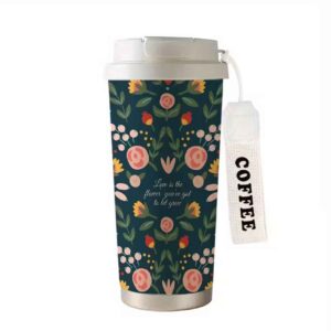 Kubek termiczny podróżny – Love is the flower