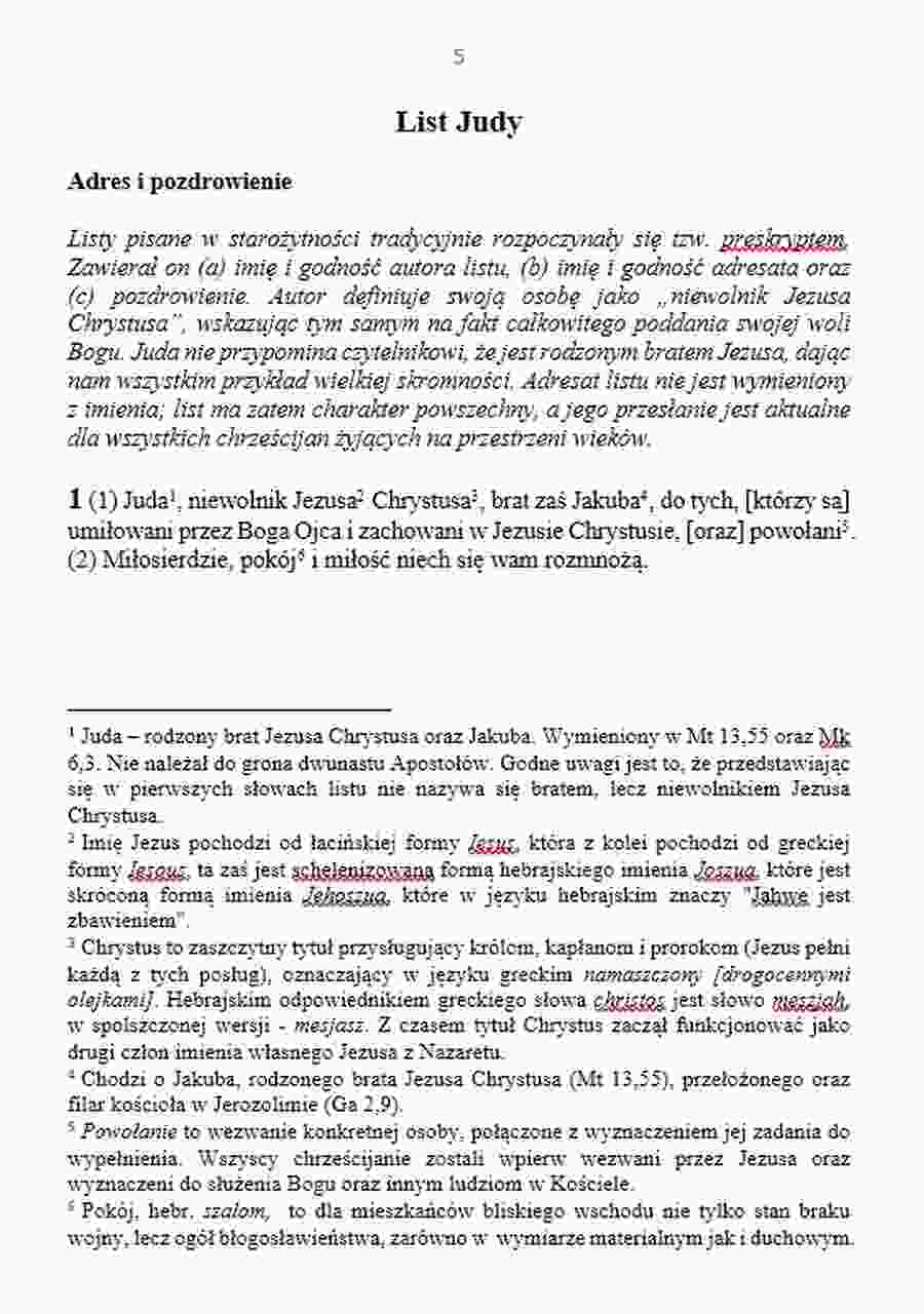 List Judy – Biblia Hosanna List Judy – Biblia Hosanna