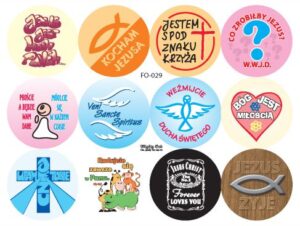 Naklejka okrągła zestaw – Jezus jest moim Panem