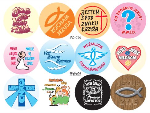 Naklejka okrągła zestaw – Jezus jest moim Panem Naklejka okrągła zestaw – Jezus jest moim Panem