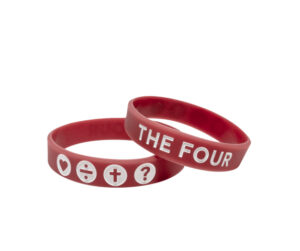 Opaska silikonowa The Four – bordowa 21cm