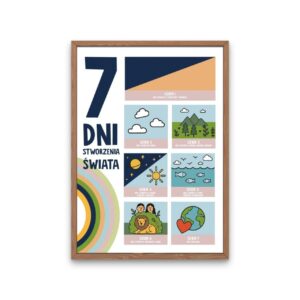 Plakat A3 dla dzieci – 7 dni stworzenia świata
