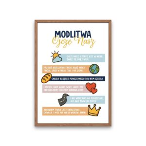Plakat A3 dla dzieci – Modlitwa Ojcze Nasz