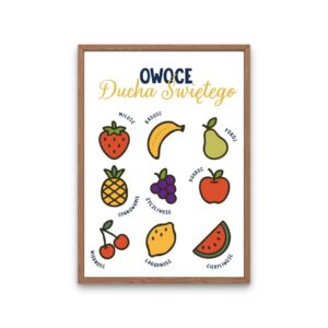 Plakat A3 dla dzieci – Owoce Ducha Świętego