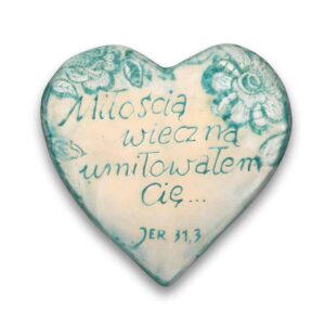 Płytka ceramiczna – Serce ozdobne – turkus