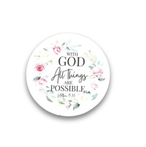 Podstawka drewniana angielska – With God all