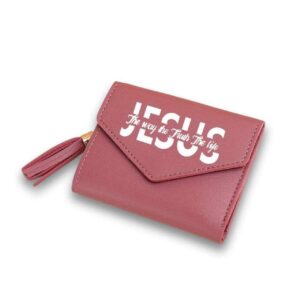 Portfel – Jesus The way the truth – Róż antyczny