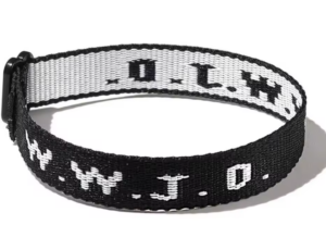 Tasiemka na rękę – WWJD – czarna
