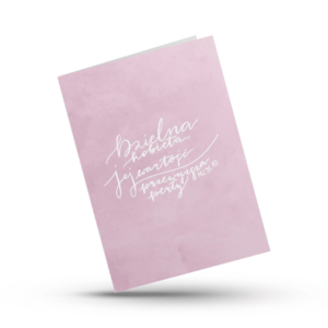 A Kartka składana – Dzielna kobieta – róż