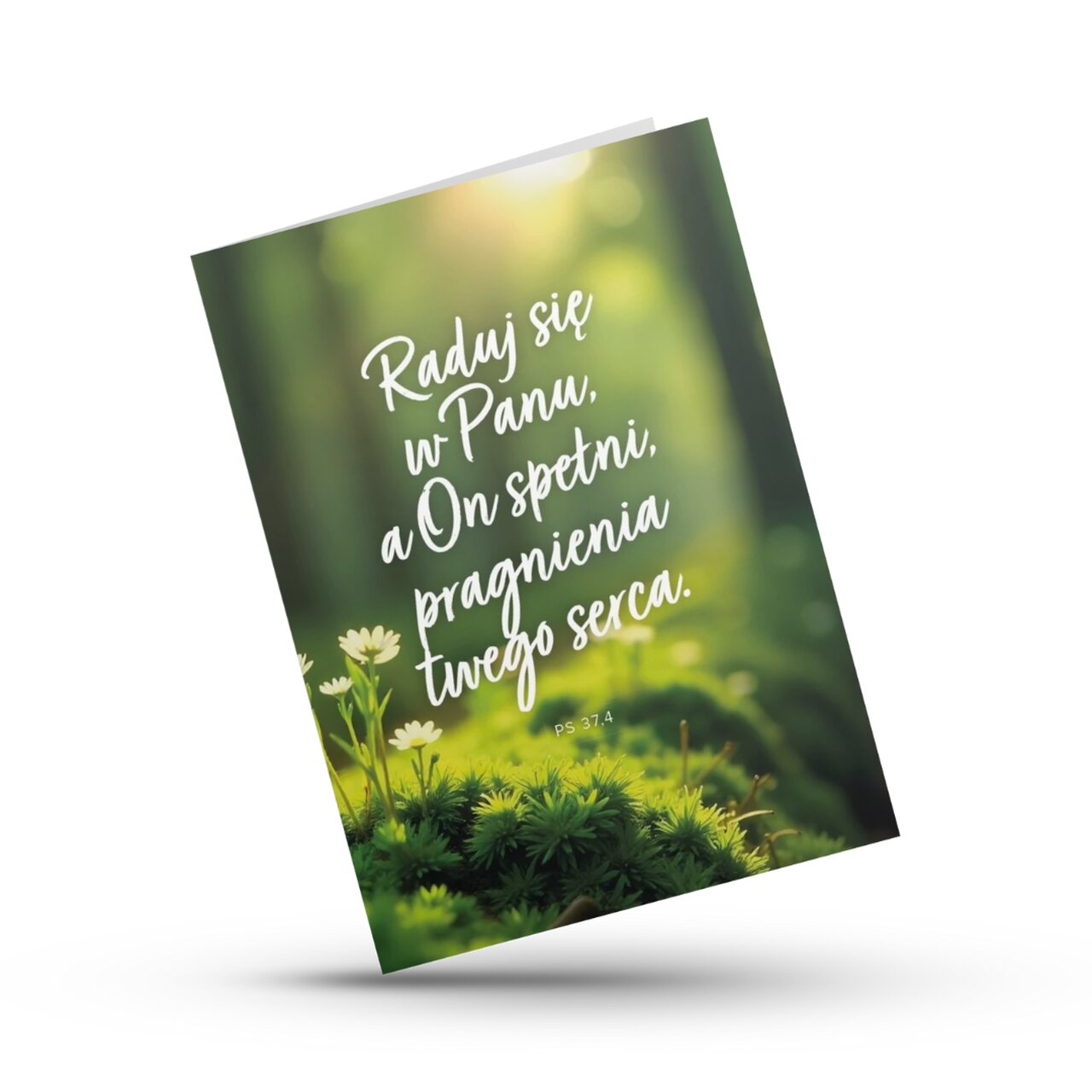 A Kartka składana - Raduj się w Panu - las A Kartka składana – Raduj się w Panu – las