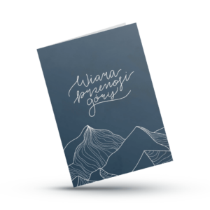 A Kartka składana – Wiara góry przenosi – granat