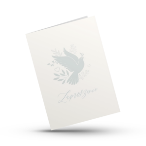 A Kartka składana – Zaproszenie – gołąb